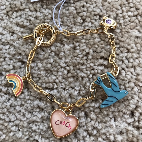 🌈❤️ Coach Diary Embroidery Charm Bracelet - Picture 4 of 7
